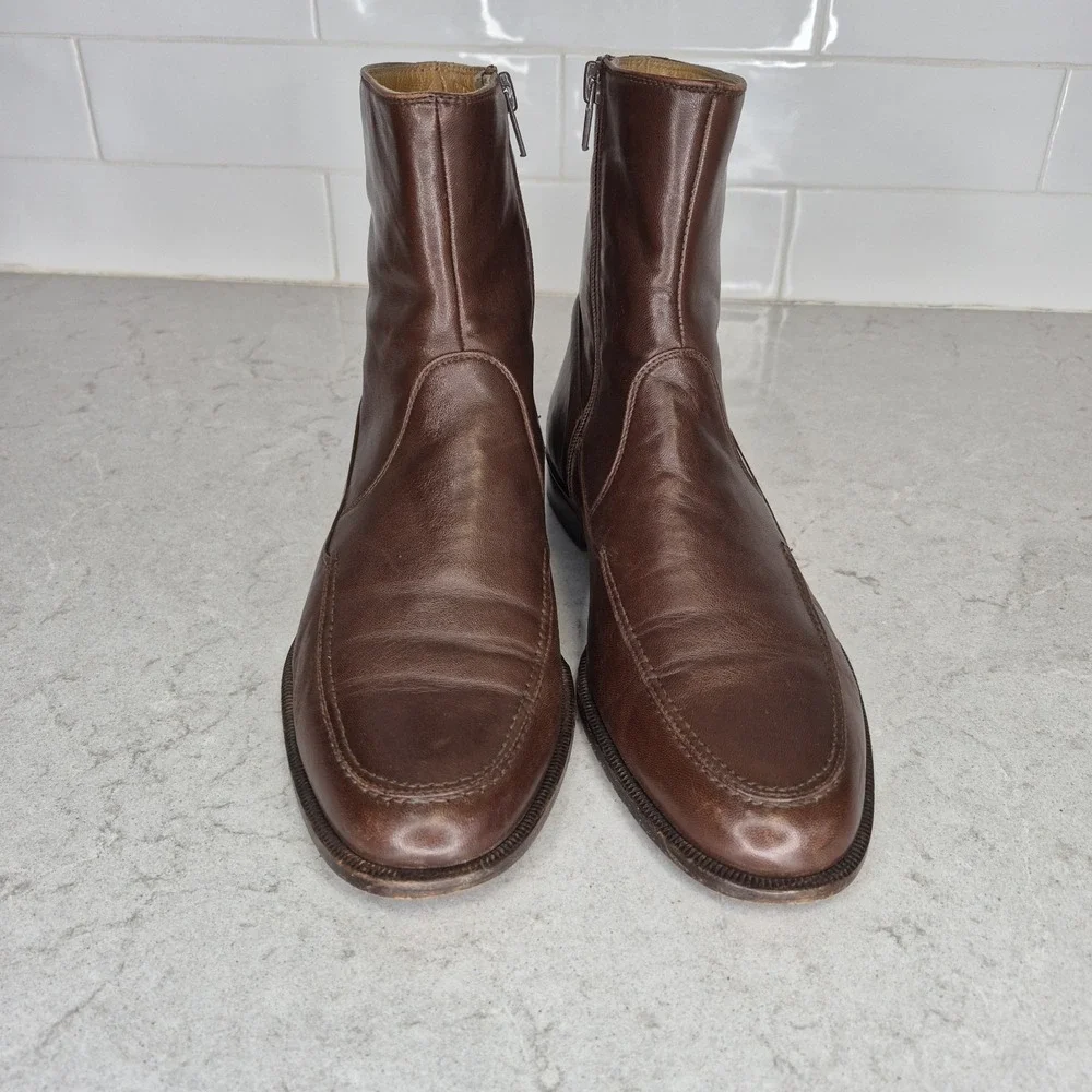 Vintage‎ Royal Imperial Florsheim Boots Brown Mens Size 7.5 D Side Zip